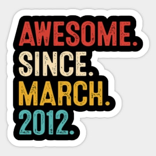 vintage birthday march 2012 Sticker